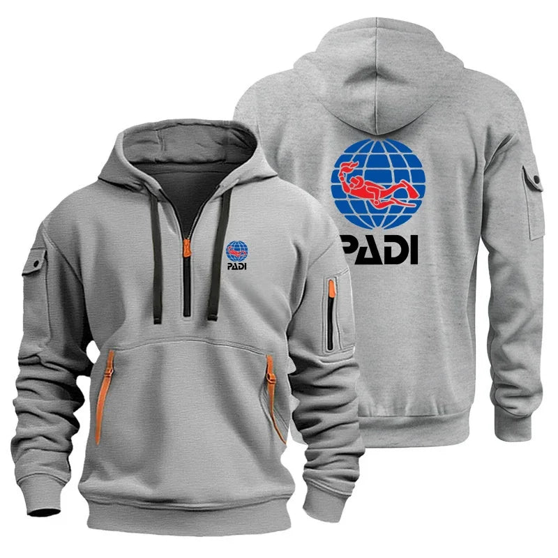 Padi's new men's casual sportswear, men's hooded sportswear, outdoor activity training clothes, printed fashionable home furnish