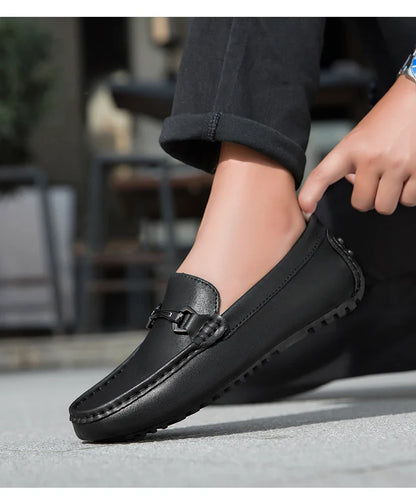 Genuine Leather Men Casual Shoes Luxury Brand Mens Loafers Moccasins Breathable Slip on Italian Driving Shoes Chaussure Homme