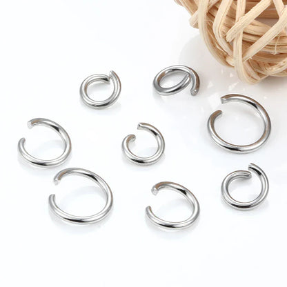 1.5mm Thick Stainless Steel Width 8mm 9mm 10mm 12mm  Open Jump Rings For Jewelry Making Supplies Accessories Findings Not Fade
