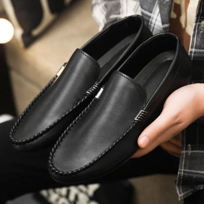 Genuine Leather Breathable Slip on Men Driving Shoes Luxury Brand Italian Men Loafers Men Casual Shoes Moccasins Chaussure Homme