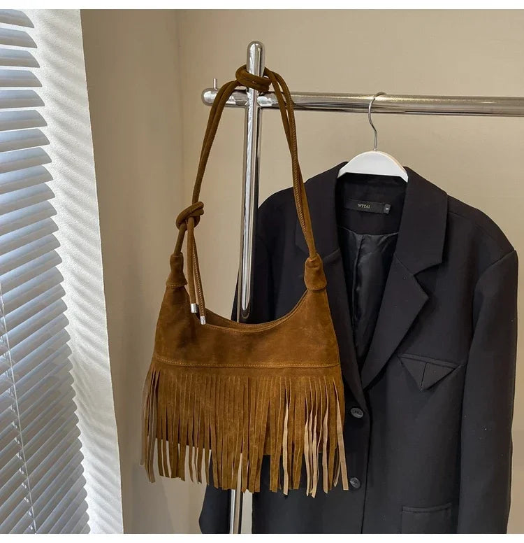 Fringed Interior Compartment Tote Bags Sewing Thread Large Capacity 2024 Hot Sale Bags for Women Zipper Pu Women's Handbags