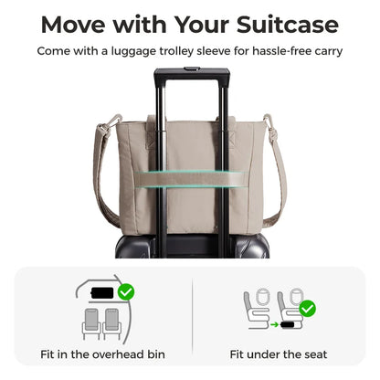 Women’s Tote Bag Padded Single Shoulder Bag Large Capacity Student College Crossbody Bag Casual Outdoor Handbag