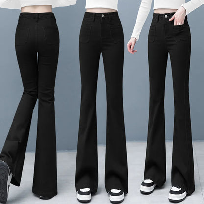 Women Flared Jeans Loose Denim Pants