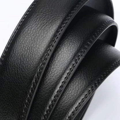 2023 New  cow genuine leather men's belt cowhide strap for male automatic buckle belts for men black buckle belts