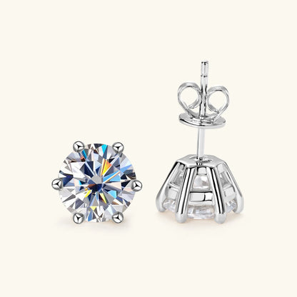 6.5mm 1CT Moissanite Earrings Pendant Necklace Original 925 Sterling Silver Earring For Valentine's Day Jewelry Set Gift