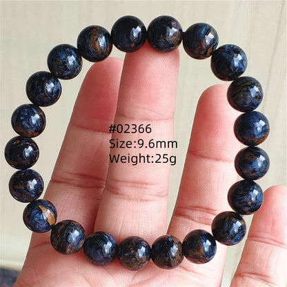 Natural Blue Pietersite Bracelet Women Men Beads Round Beads Chatoyant Cat Eye Fire Pietersite Namibia AAAAAA