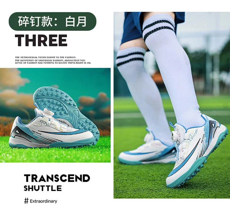 New Football Field Boots Boys Girls Indoor Society Football Shoes Futsal Non Slip Professional Fast Kids Soccer Cleats Sneaker