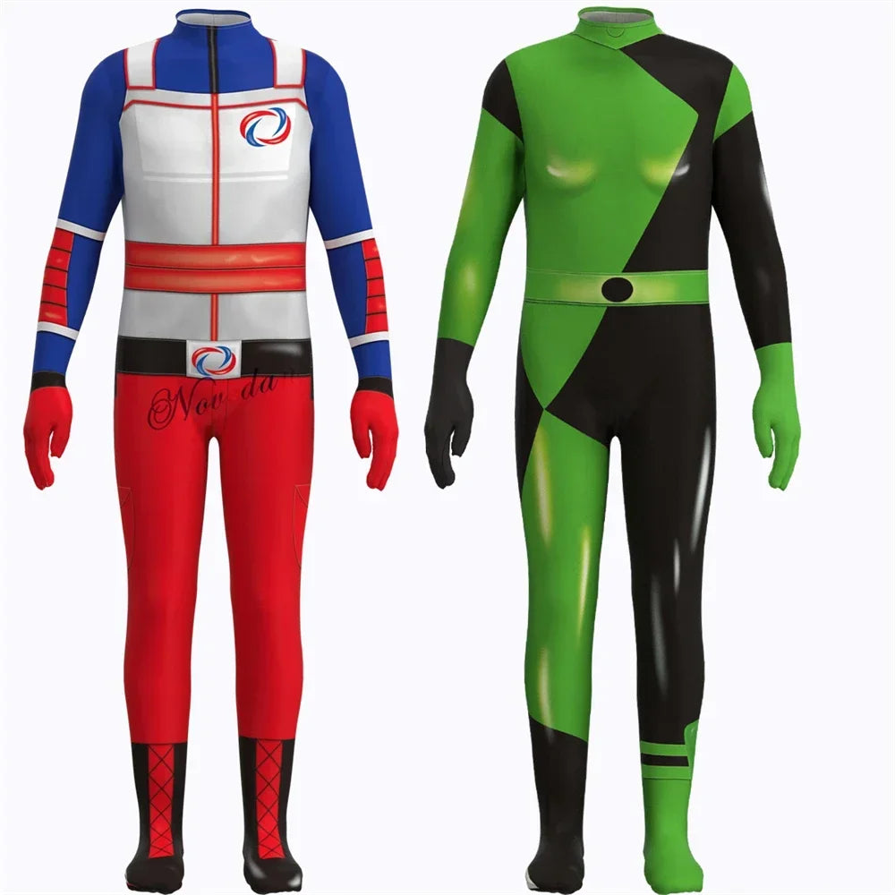 Adult Kids Henry Danger Cosplay Costume Kim Possible Jumpsuit Bodysuit Outfit Baby Boy Men Girls Women Halloween Party  Suit