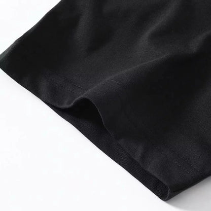 Pure Cotton Round Neck Short-sleeved T-shirt 2025 Summer New Pure Cotton Casual Loose Retro Street Trend Top Clothes
