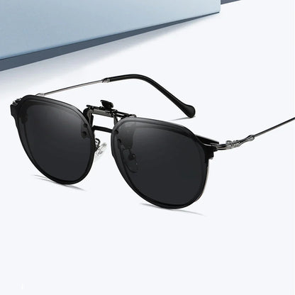 Flip Up Clip on Sunglasses Polarized Men Driving Women Fishing UV400 Night Vision Sun Glasses Clips Universal Goggles