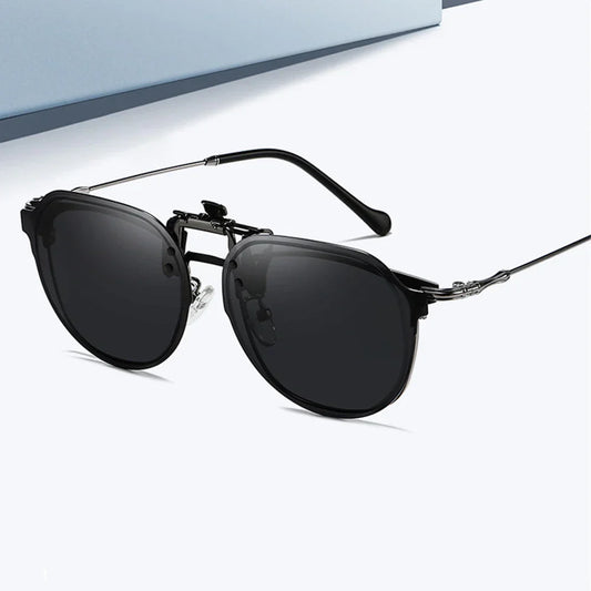 Flip Up Clip on Sunglasses Polarized Men Driving Women Fishing UV400 Night Vision Sun Glasses Clips Universal Goggles