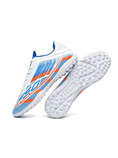 Men Women Kids TF Turf Soccer Cleats Training Wear Non-Slip Wear-Resistant PU Fabric Rubber Sole
