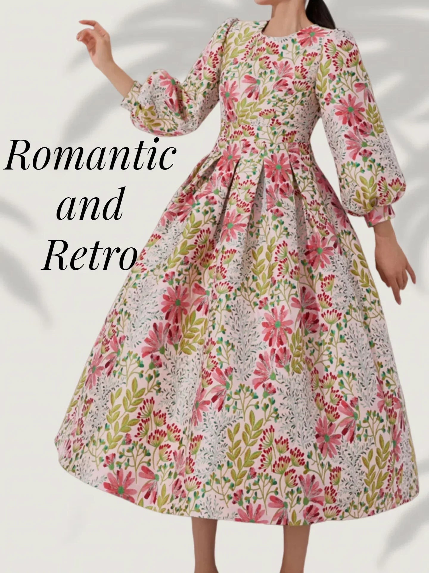 Winter and autumn luxurious and elegant lantern-sleeved wide-sleeved formal evening dress for banquets, wedding guests' attire