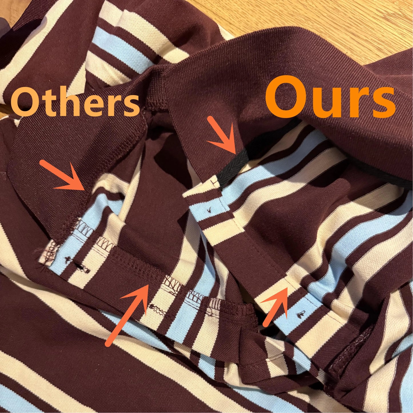 2025 Summer Ladies Polo Shirts Woman Long Sleeve Crop Top Striped Vintage Clothes Polo Shirts Mujer Streetwear Casual Tops Brown