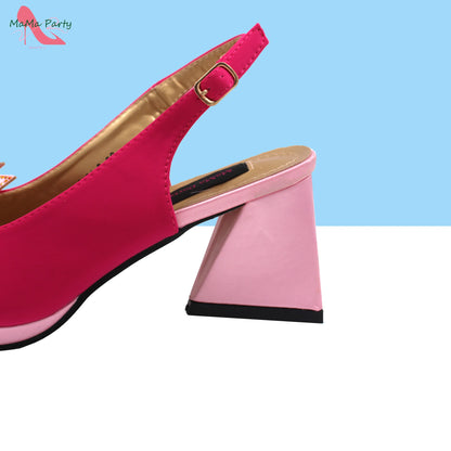 Design Italian Women Shoes and Bag Set in Green Color High Quality Comfortable Heels with Appliques for Wedding
