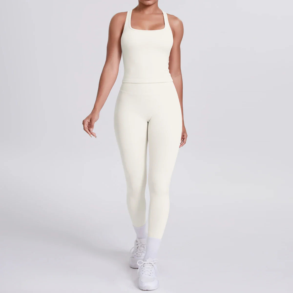 Yoga Top Set Fitness Gym Suit Training Sleeveless Sport Gym Tops Crossover Back Sports Underwear Tummy Control Slimming