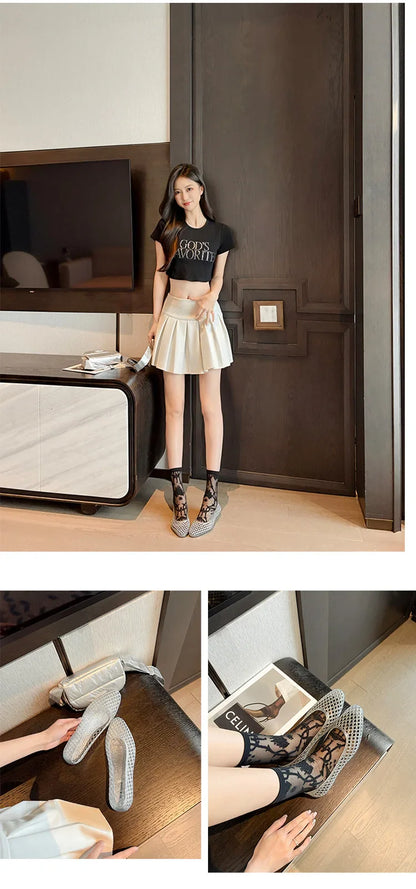 Kids'Casual Shoes Sandals Summer Princess Jelly Shoes Baotou Beach Shoes Soft soled Crystal Shoes New Style Size 35-40