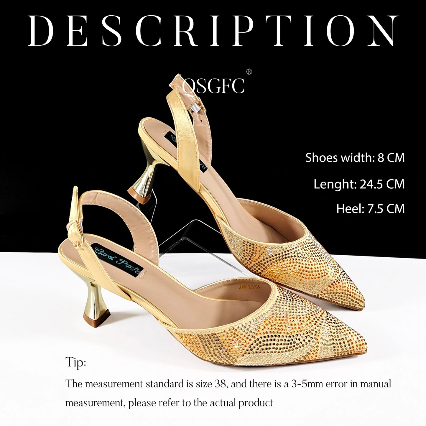 Festive Elegance Spot Goods Dazzling Heels and Chic Long Bag Clutch Perfect Combination Of Shoes And Bag for Special Occasions
