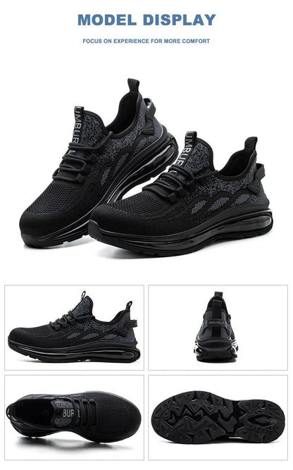 Women Puncture Proof Sport Work Sneakers Breathable Steel Toe Safety Shoes For Work Safety Boots Construction Security Boots