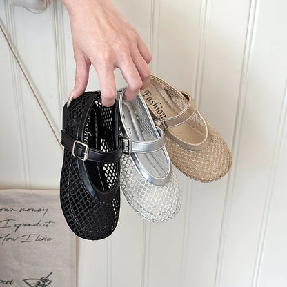 Summer Girl's Sandals Hollow Out Hook-loop Casual Chic Kid's Flat Shoe Solid Colors Anti-slip Daily Versatile Children Shoes