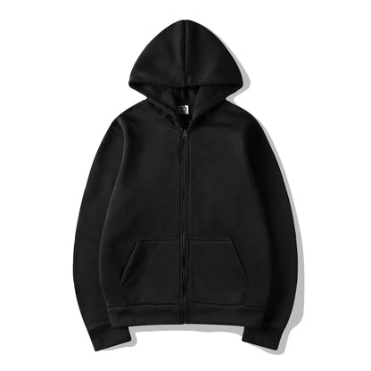 Men's Zip Up Hoodies Casual Zipper Jacket Coats Women Fleece Autumn Winter Harajuku Gothic Hooded Sweatshirts Sports Streetwear