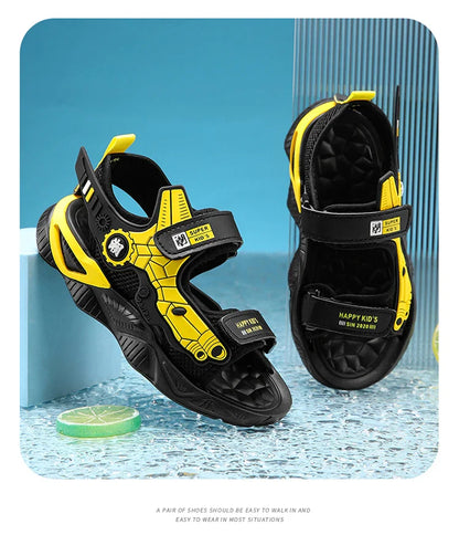 Summer Kids Outdoor Non-Slip Sandals 5-16Years Old Boys Fashion Sport Beach Shoes Breathable Children Casual Walking Sandials
