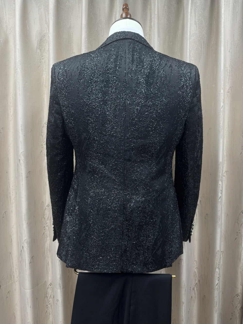 Glitter Luxurious Men's Formal Suits 3 Pieces Dancing Wear Elegant Peak Lapel Suit Set For Men Business Party Outfit S-3XL
