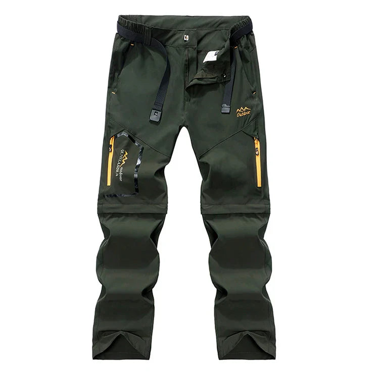 Men's Breathable Sports Pants Lightweight Hiking with Zipper Pocket Quick Dry Water Resistant Fishing Travel Trousers