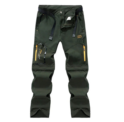 Men's Breathable Sports Pants Lightweight Hiking with Zipper Pocket Quick Dry Water Resistant Fishing Travel Trousers