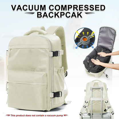 Backpack Travel Cabin Airplane Backpack, Air Vacuum Compression Backpack, Women Men Backpack Business Laptop Bag Handbag