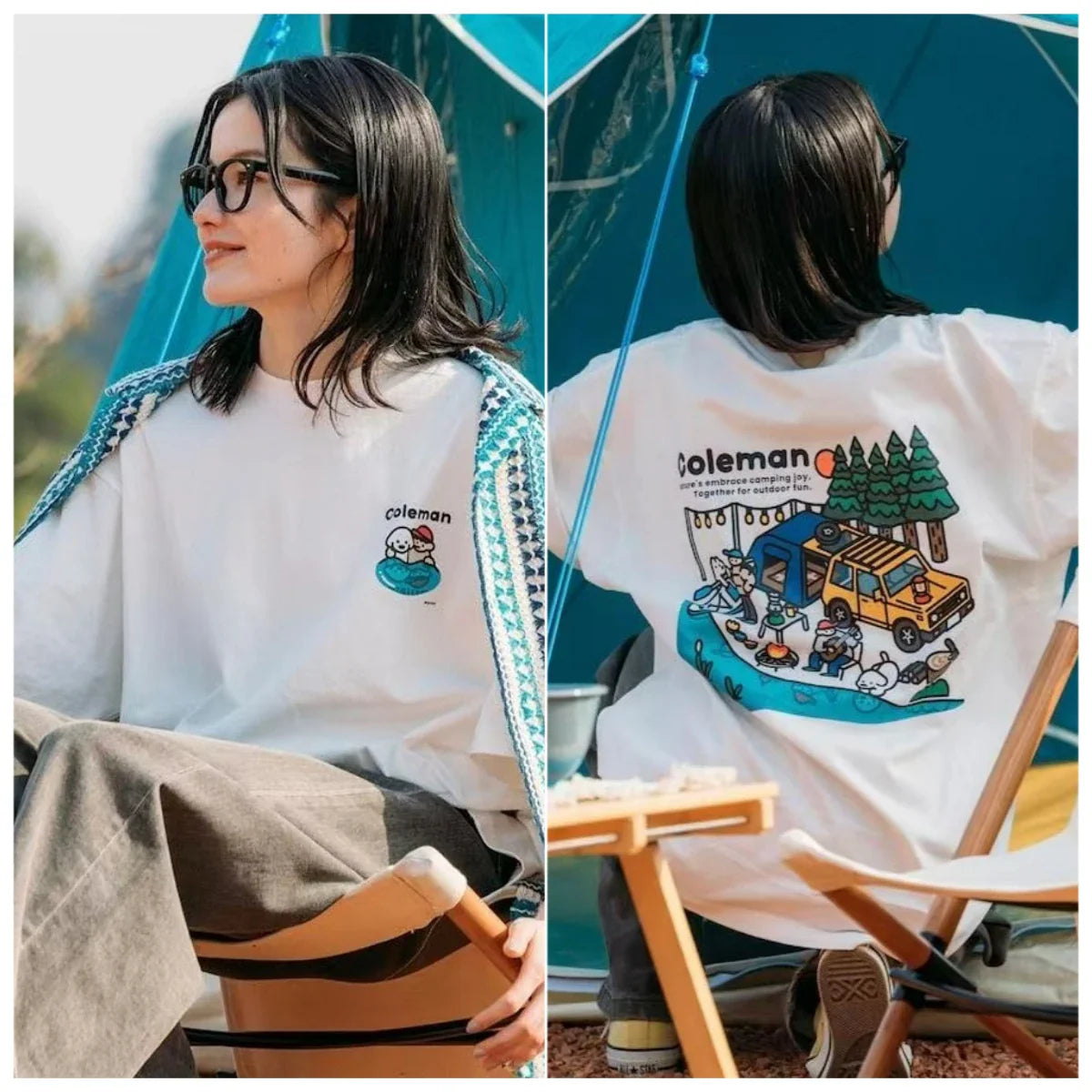 Men's and Women's 2025 Summer New Fashion Moto Vacation Pure Cotton Round Neck Short-sleeved Top