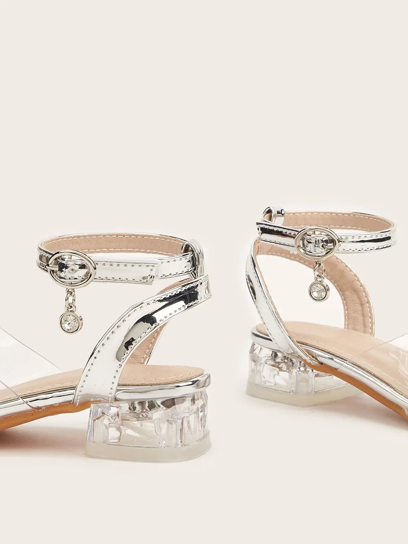 New Children's Shoes Crystal High Heels Girls' Baby Rhinestone Princess Shoes Fashion Transparent Kid's Sandals