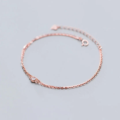 Real 925 Sterling Silver Luxury Double Layer Single Diamond Box Chain Bracelet for Women Fashion Bracelet Fine Jewelry