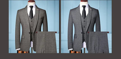 Suit  Men's Fashionable Business Banquet, Trendy Singer, Grid Host, Casual Wedding Banquet Dress, Male Star Performance Suit