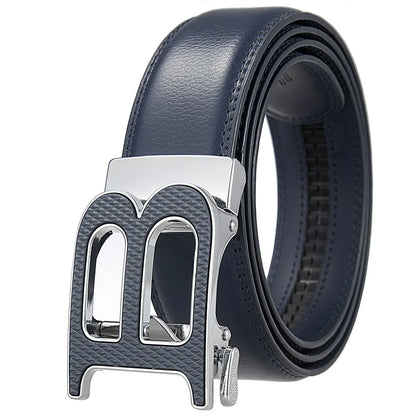 Luxury Brand Men's Belts High Quality Genuine Leather Belts for Men Metal Automatic Buckle Casual Business Male Waistband 3.5cm