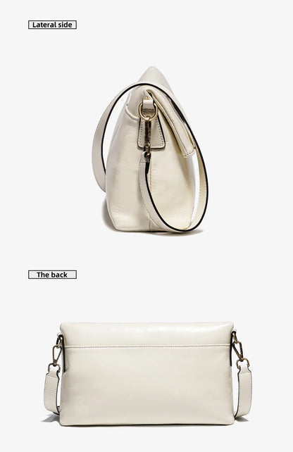 Genuine Leather Vintage Designer Handbag For Women Large Capacity Shoulder Bag New Brown Crossbody Bag Tote Bag Purse 2024