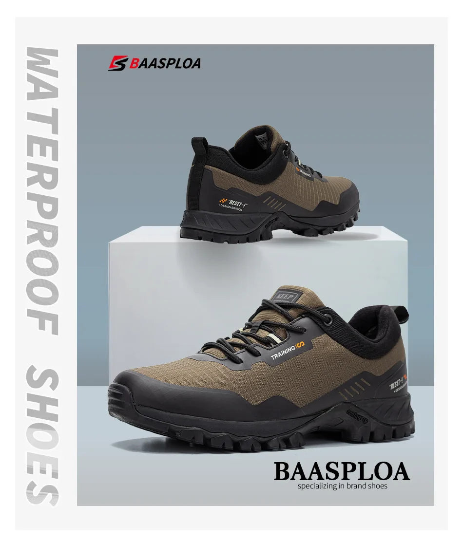 Men Non-Slip Sneakers Wear-Resistant Hiking Shoes Men Anti Splash Water Outdoor Sneakers Male Comfort Walking Shoes