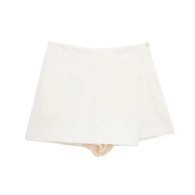Shorts Women 2024 Black White Mini shorts Women's Shorts High waist Micro Casual Skirt Shorts Asymmetric Shorts Skirt Mujer