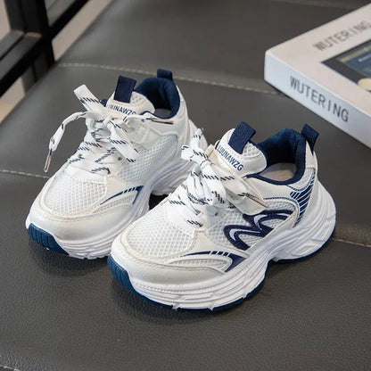 2026 Spring Autumn Children Chunky Mesh Sneakers Toddlers Boys Girls Casual Sports Shoes Patchwork School Kids Basketball Shoes