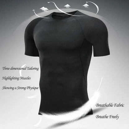 Anime 3D Printed Men's Compression Set short Sleeve Gym Top+Workout Shorts Quick Drying Breathble Athletics Rash Guard Set