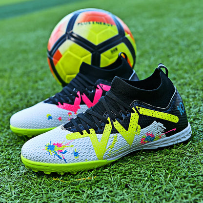 Men's football shoes, adult TF broken nail lightweight rubber anti slip professional match shoes, essential for fans