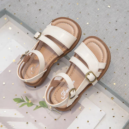 Children's Summer Sandals Hollow-out Woven Fashion Girls Beach Sandals Simple Fashion Kids Causal Flats Shoes Size 26-36