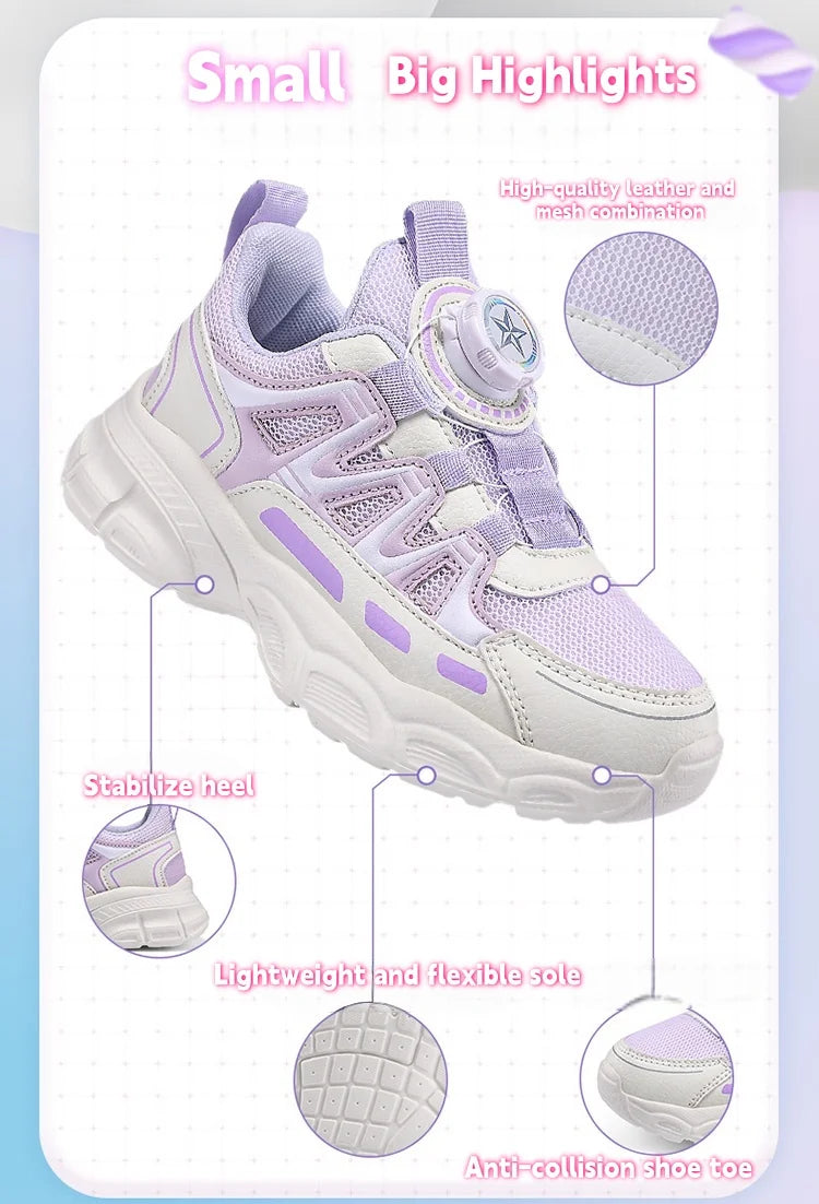 Spring and autumn children's shoes girls' school students leisure sports running shoes basketball children outdoor tennis shoes