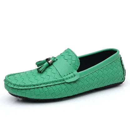 White Loafers Men Handmade PU Leather Loafers Shoes Slip on Casual Driving Flats Comfortable Moccasins Size 48 Men Shoes