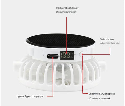 Outdoor Mesh Cap Solar Powered Charging Fan Cap Summer New Style Breathable Sunshade Sun Protection men's women's Adults Mz126