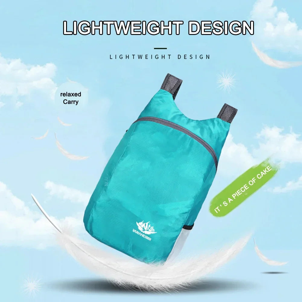 15L Lightweight Packable Backpack Foldable ultralight Outdoor Folding Backpack Travel Sports Bag Hiking Daypack for Men Women