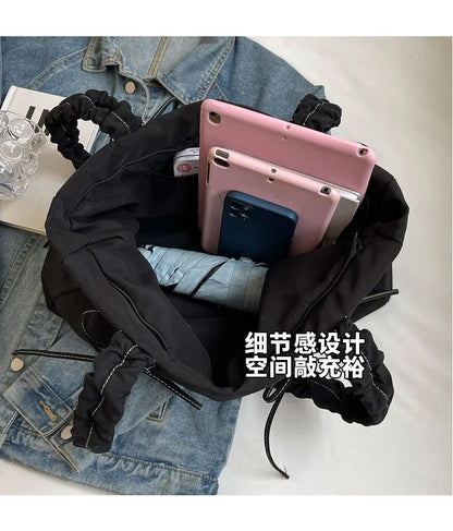 Solid Color Nylon Casual Shoulder Bags Large Capacity High Quality Versatile Crossbody Bags for Women 2025 Fashion Hot Sale