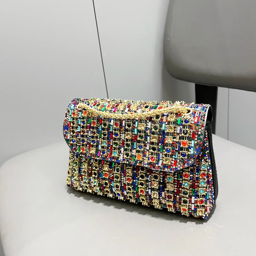 Rhinestones Evening clutch Bag Purses and handbag luxury Designer shoulder bag Shiny Crystal Clutch purse Woman's bag