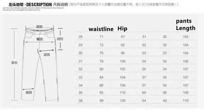 Autumn and Spring New Fashion Trend Retro Ripped Straight Leg Elastic Denim Pants for Men Casual Sports High Quality Jeans