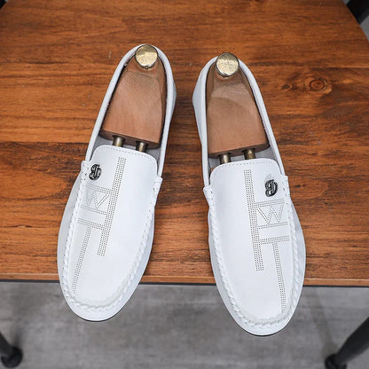 Men Casual Shoes Genuine Leather Luxury Brand Men Loafers Italian Moccasins Breathable Slip on Men Driving Shoes Chaussure Homme